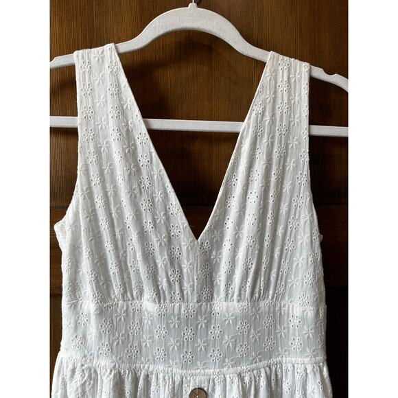 Altar'd State‎ Eyelet Embroidered Halter White Dress Sz Small Women 100% Cotton - Picture 4 of 11